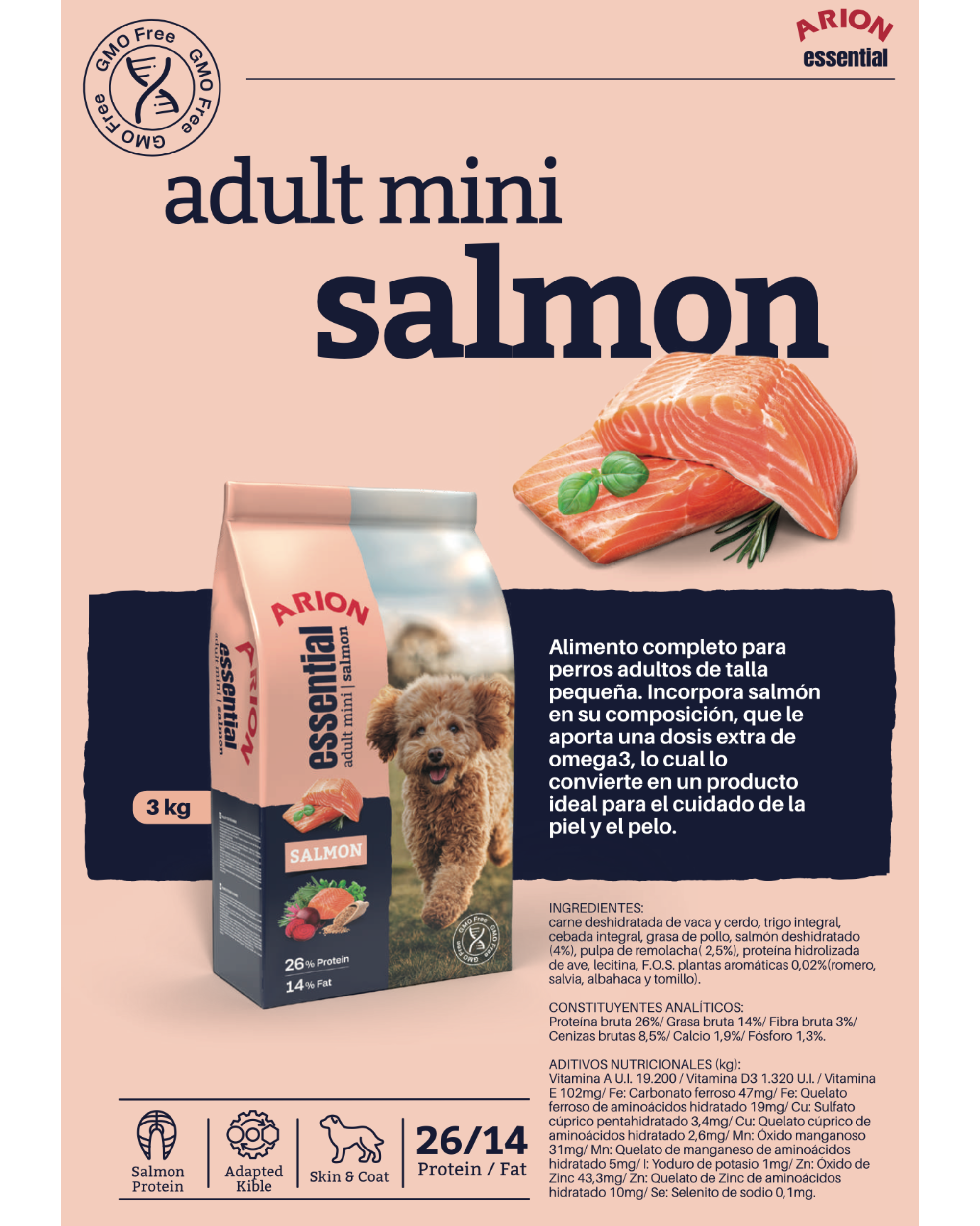 Arion Essential Adult Mini Salmón - 3 KG