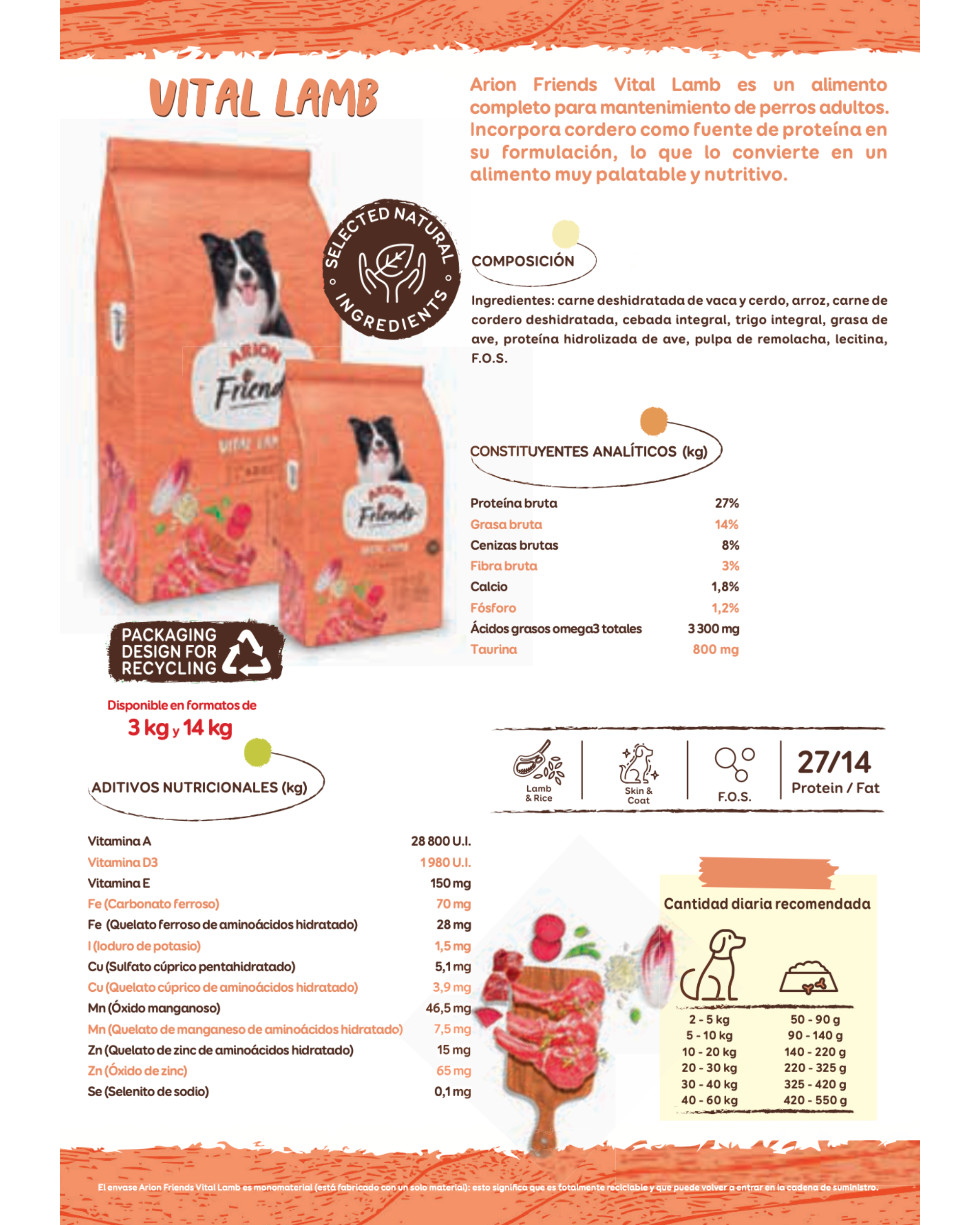 Arion Friends Vital Lamb - 3 KG