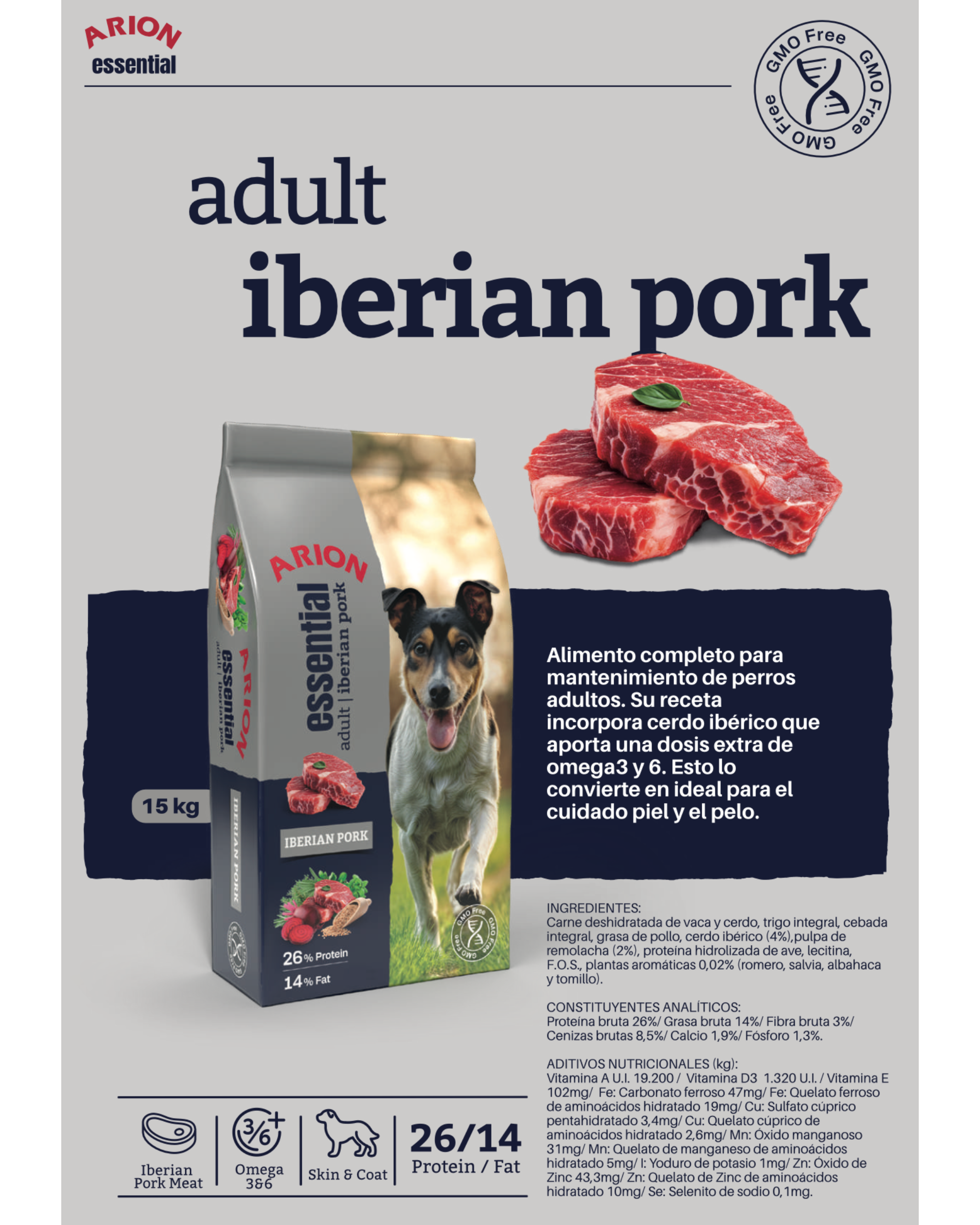 Arion Essential Adult Iberian Pork - 15 KG