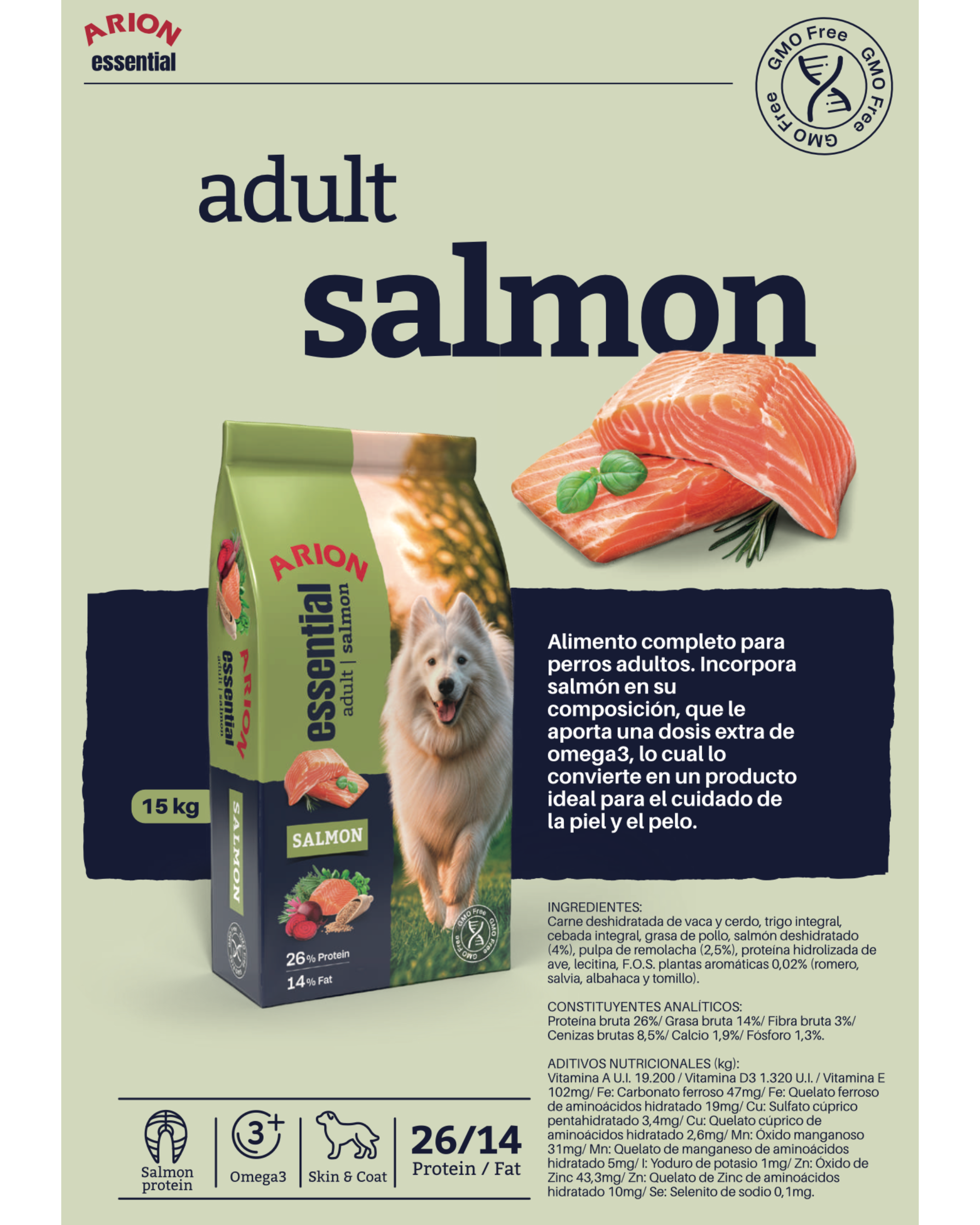 Arion Essential Adult Salmón - 15 KG