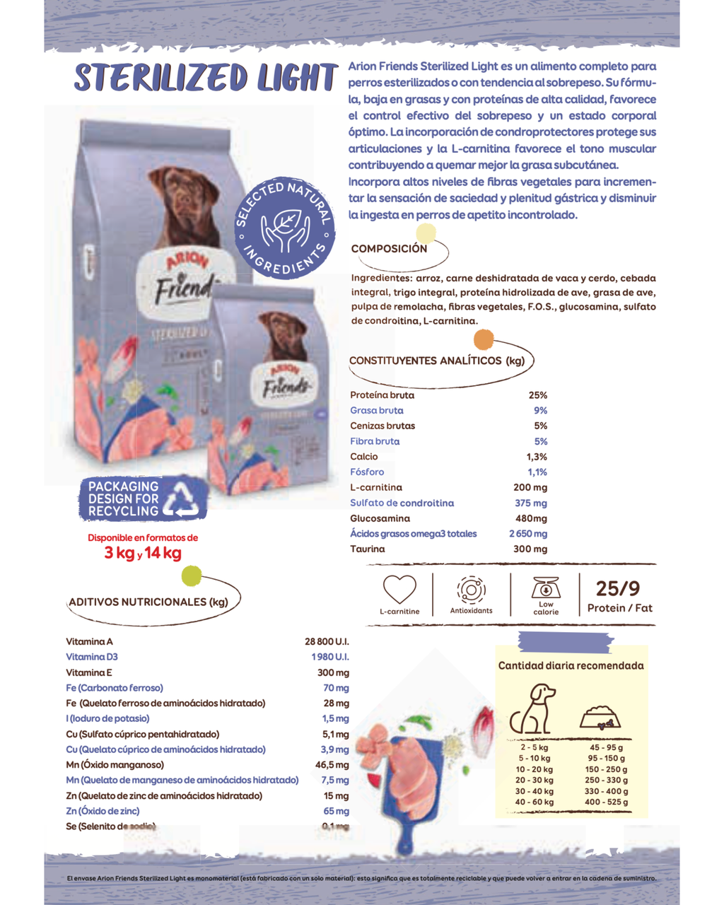 Arion Friends Sterilized Light - 3 KG