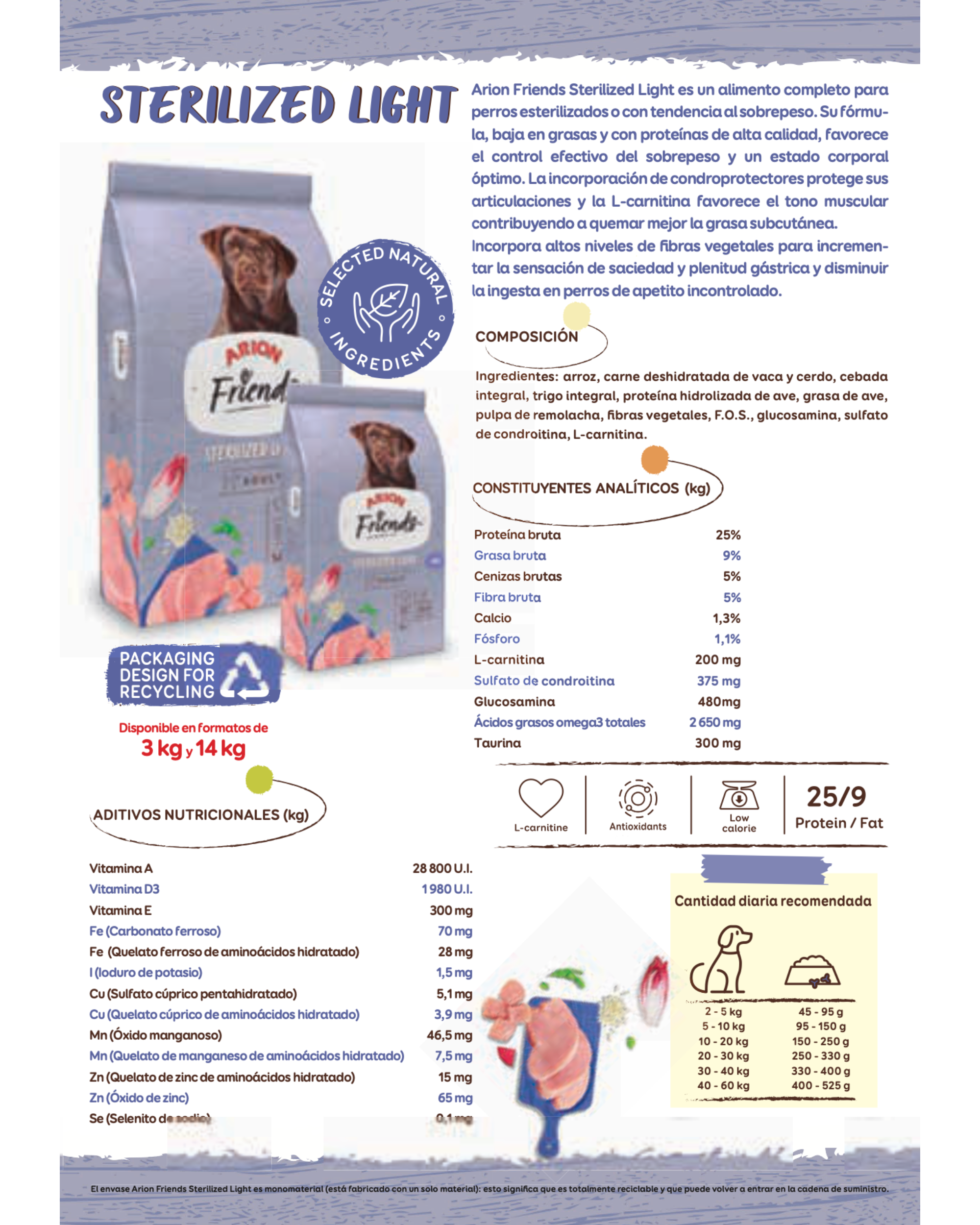 Arion Friends Sterilized Light - 3 KG