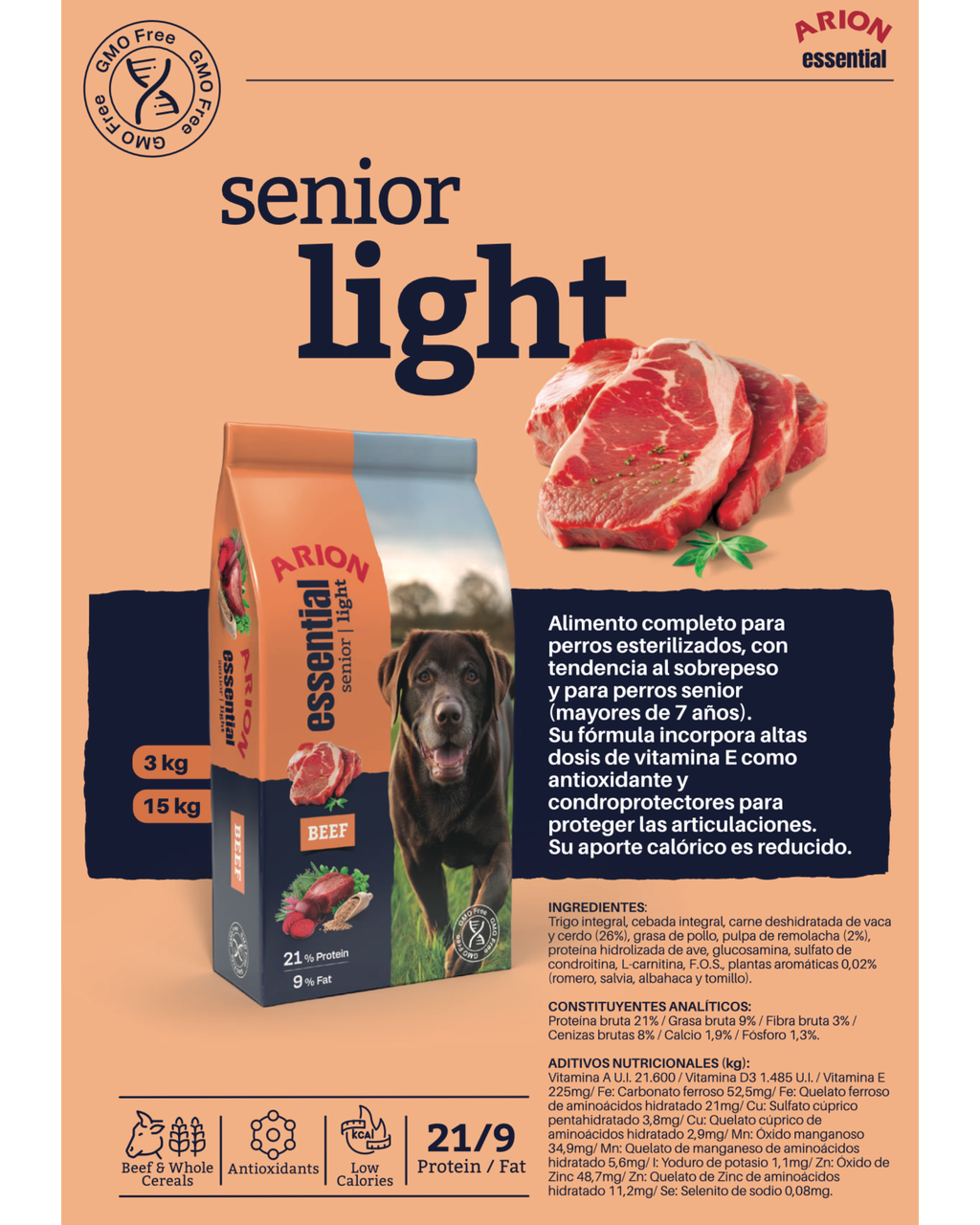 Arion Essential Senior Light - 15 KG