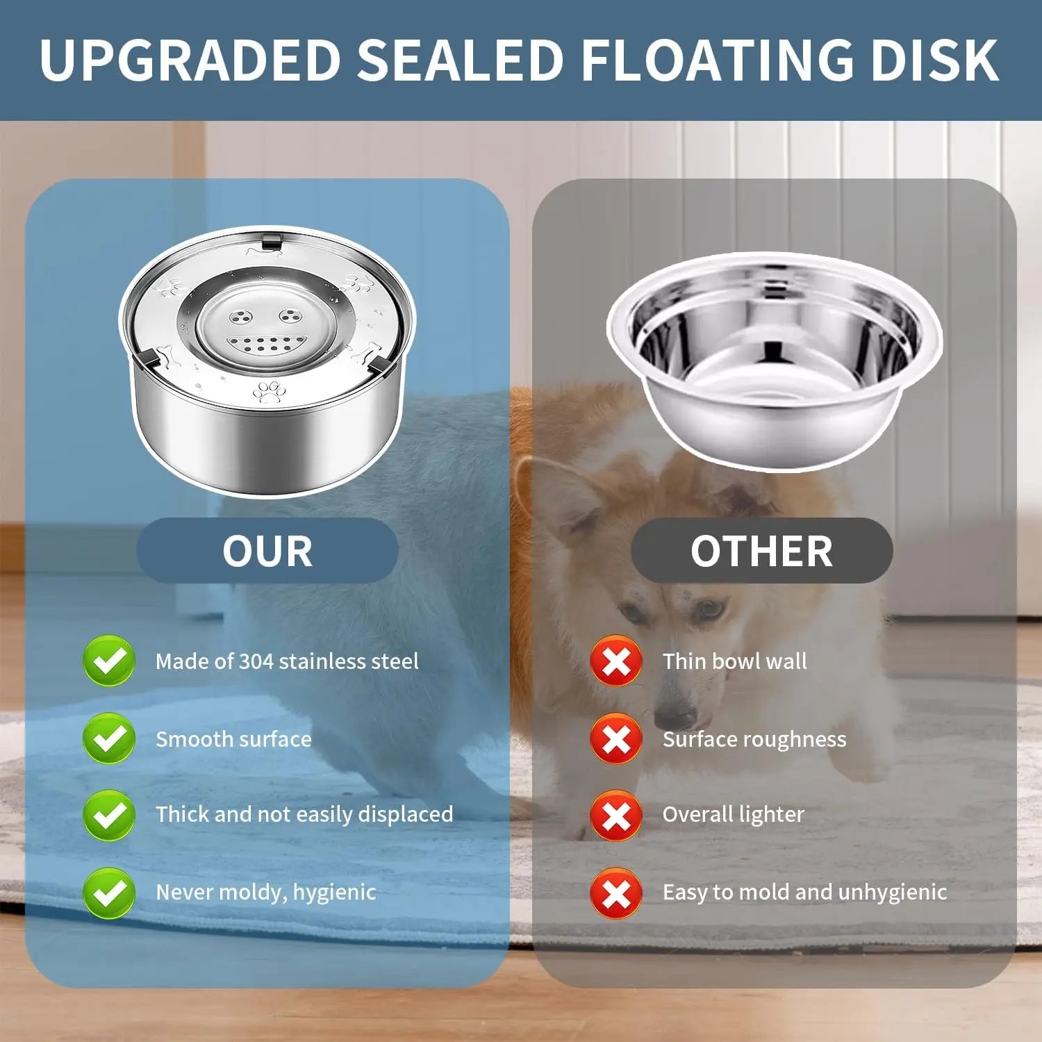 Bebedero Anti-Derrames | SteelFlow™ SlowSip 3L