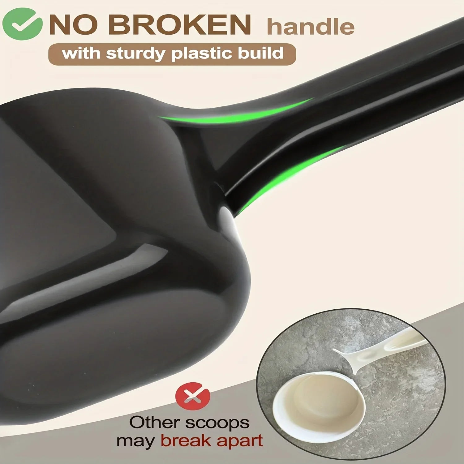 2-Pack Dog Food Scoop, Pet Food Scoop with Measurement Lines for 1/2 Cup and 1 Cup, Plastic Pet Food Scoop Suitable for Dogs